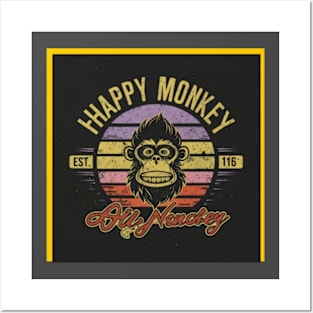 Happy Monkey Posters and Art